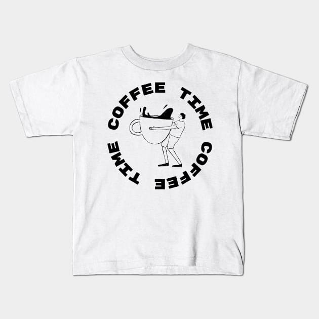 Caffeine Chronicles: Coffee Time for Coffee Lovers Kids T-Shirt by neverland-gifts